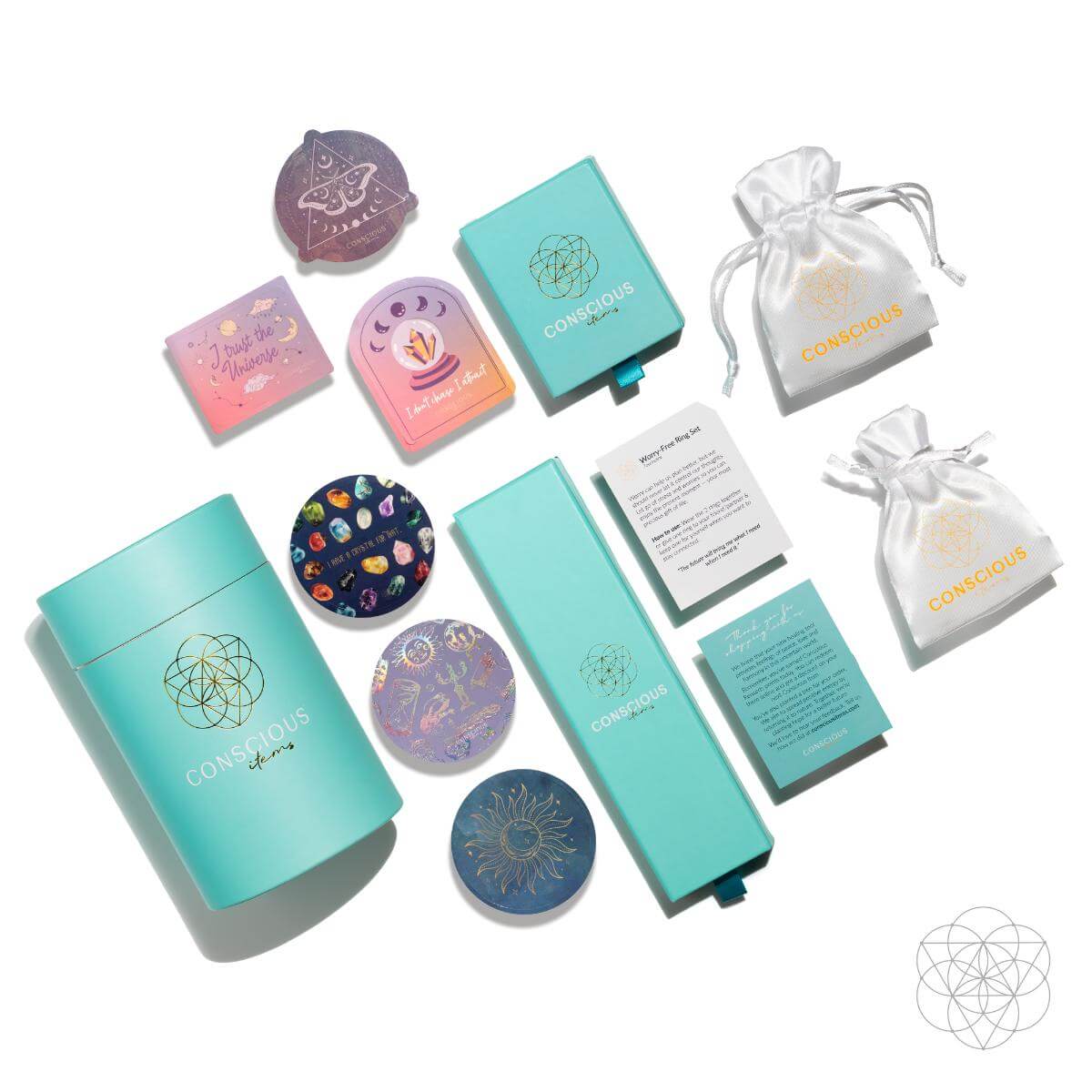 The Abundance Trio home decoration set by Conscious Items featuring three decorative pieces on a neutral background.