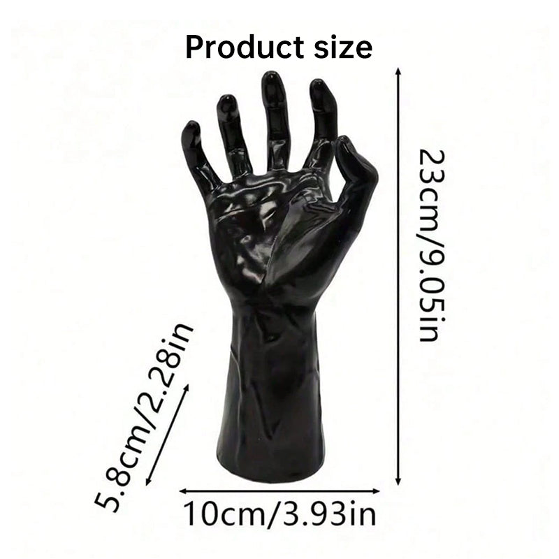 Set of 12 gothic Halloween bat wall stickers with spooky hands and lit candles for indoor spooky wall decor.