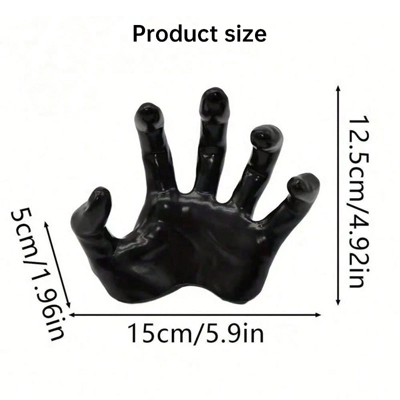 Set of 12 eprolo Gothic Halloween bat wall stickers with spooky hands and lit candles for indoor spooky wall decor.