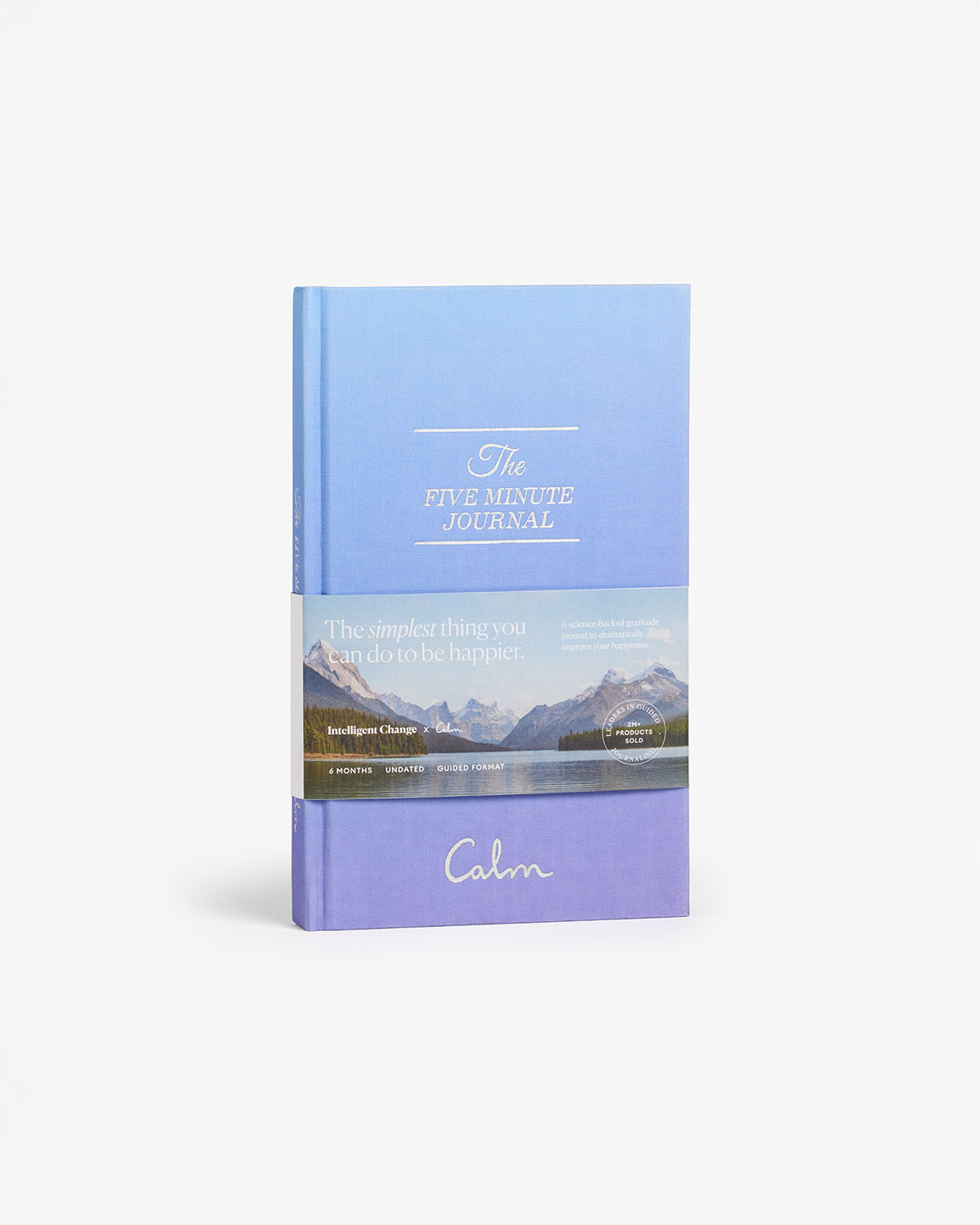 Mindfulness journal titled "Calm" by Intelligent Change, featuring a clean, minimalist cover design for daily reflection.
