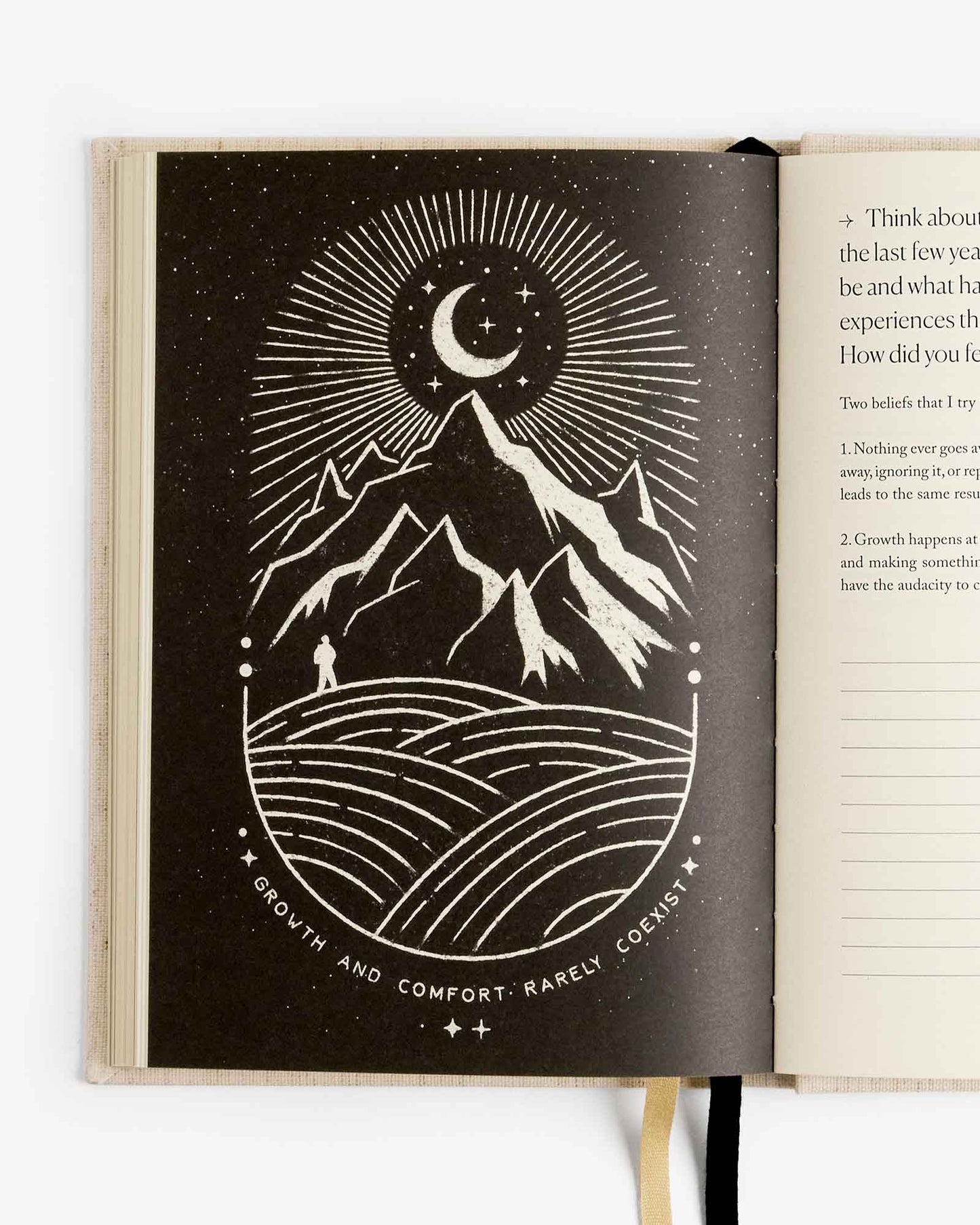 Notes to Mindfulness Journal in linen cover by Intelligent Change, featuring a calming design for mindfulness and reflection.