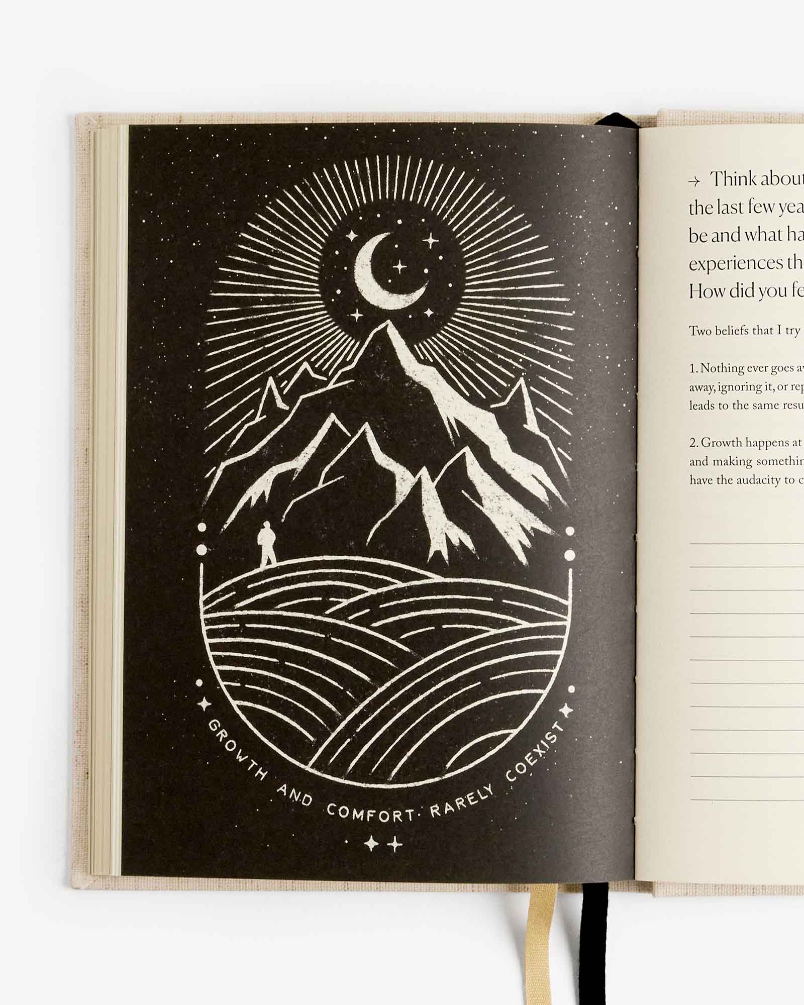 Notes to Mindfulness Journal in linen cover by Intelligent Change, featuring a calming design for mindfulness and reflection.