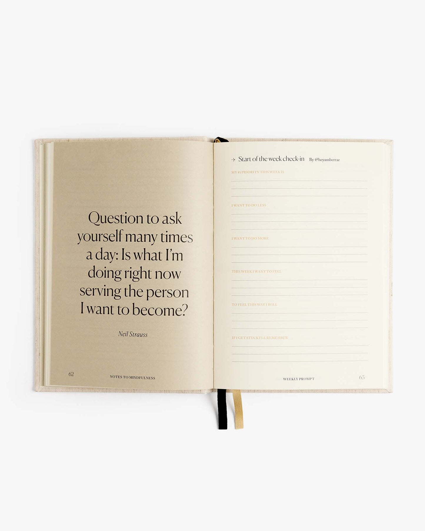 Notes to Mindfulness Journal in linen cover by Intelligent Change, featuring a serene design for mindful reflection.