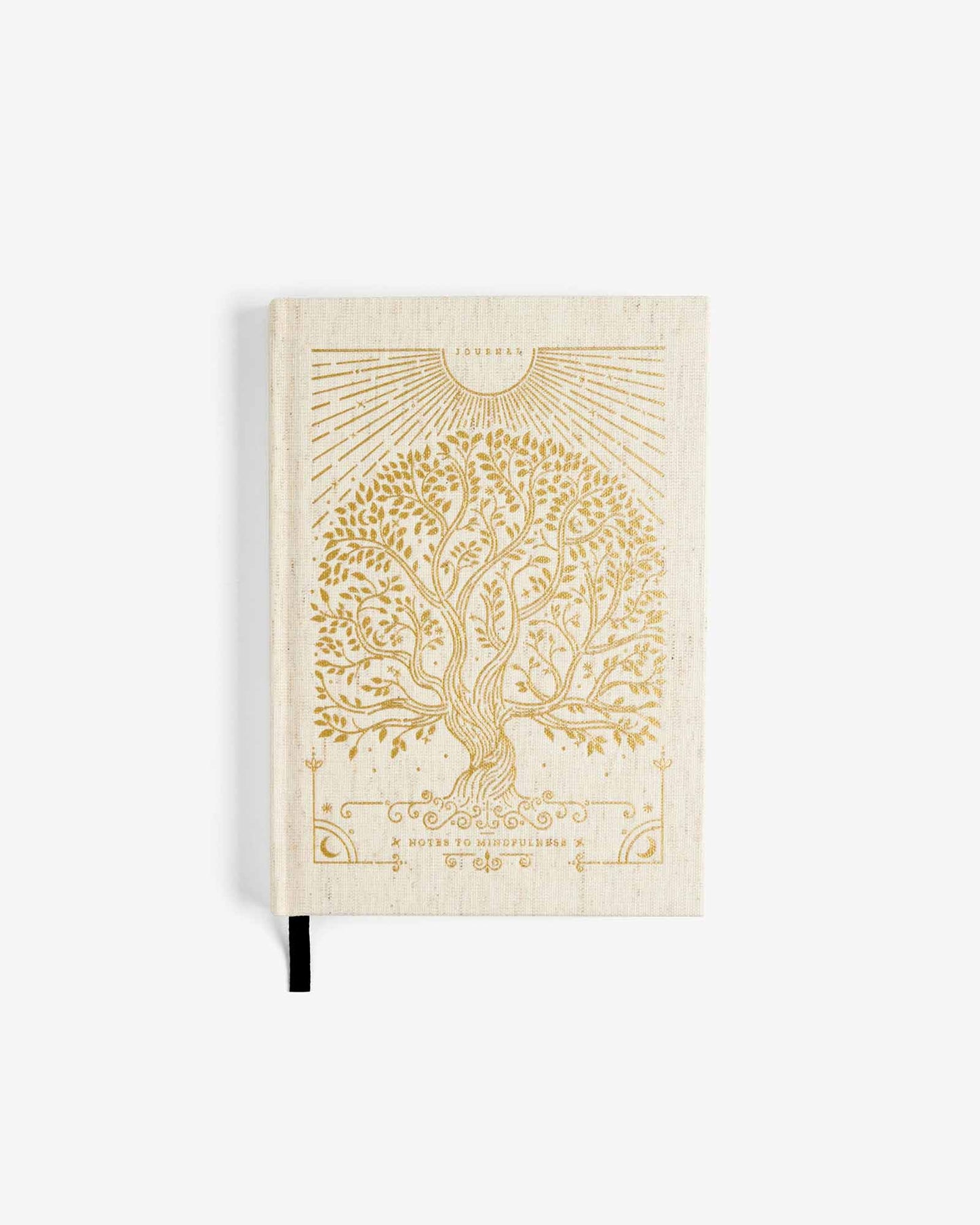 Notes to Mindfulness Journal in linen cover by Intelligent Change featuring a calming design and journal pages inside.