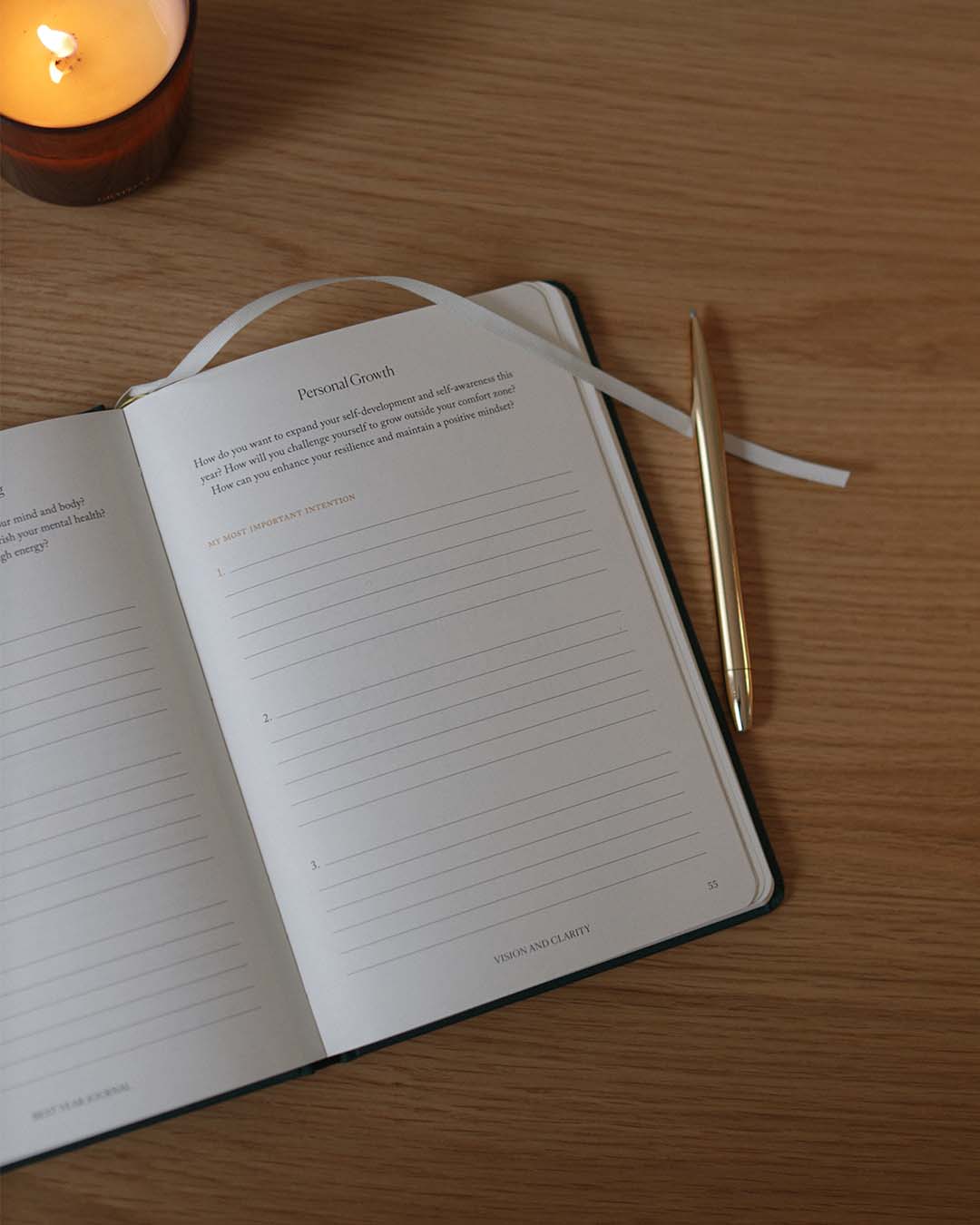 Green Best Year Journal by Intelligent Change, a mindfulness journal with a 4x5 layout and third edition design.