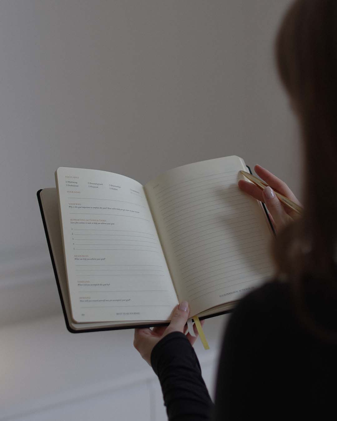 Green Best Year Journal by Intelligent Change, a mindfulness notebook with a 4x5 size and third edition layout.