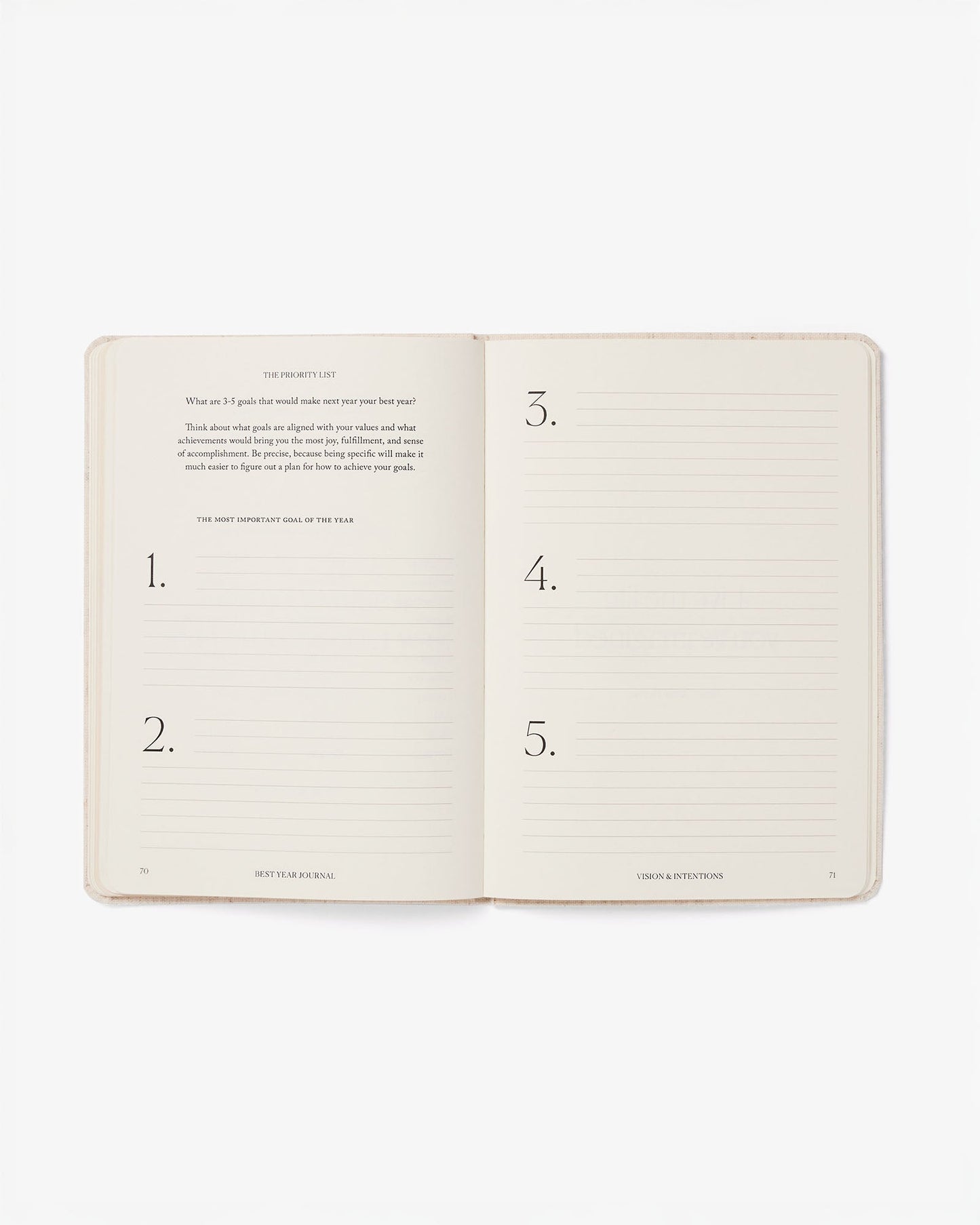 Black Best Year Journal Essential mindfulness journal by Intelligent Change with lined pages for reflection and goal setting.