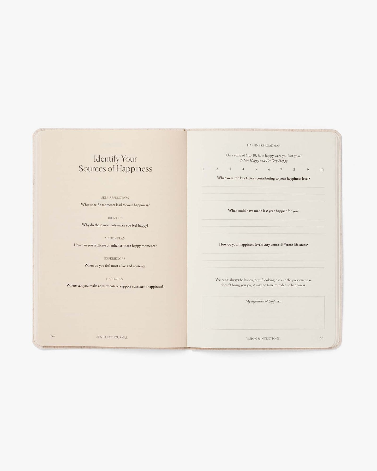 Black Best Year Journal Essential by Intelligent Change, a mindfulness journal with a sleek cover and thoughtful layout.