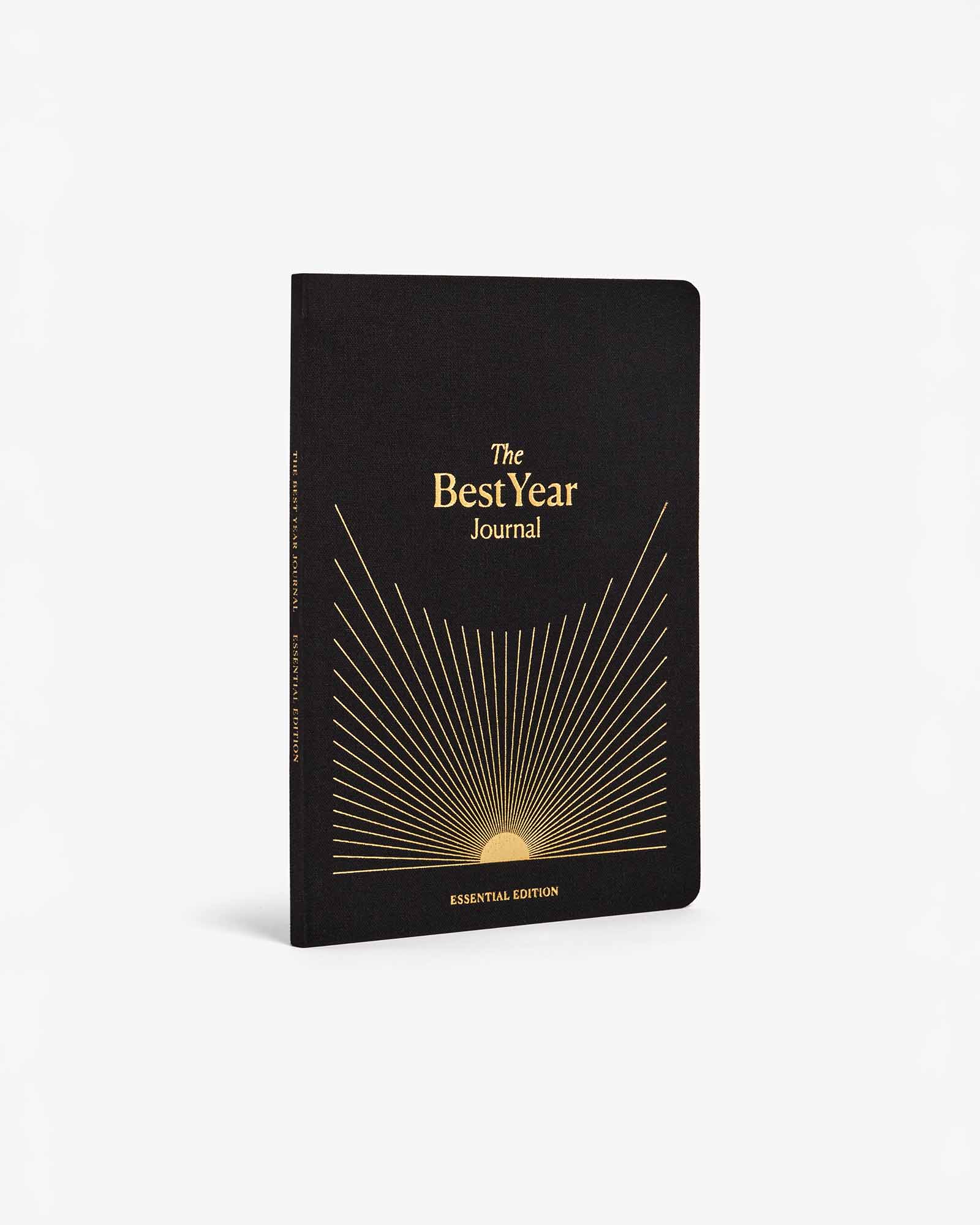 Black Best Year Journal Essential by Intelligent Change, mindfulness journal with a sleek cover, designed for daily reflection and goal setting.