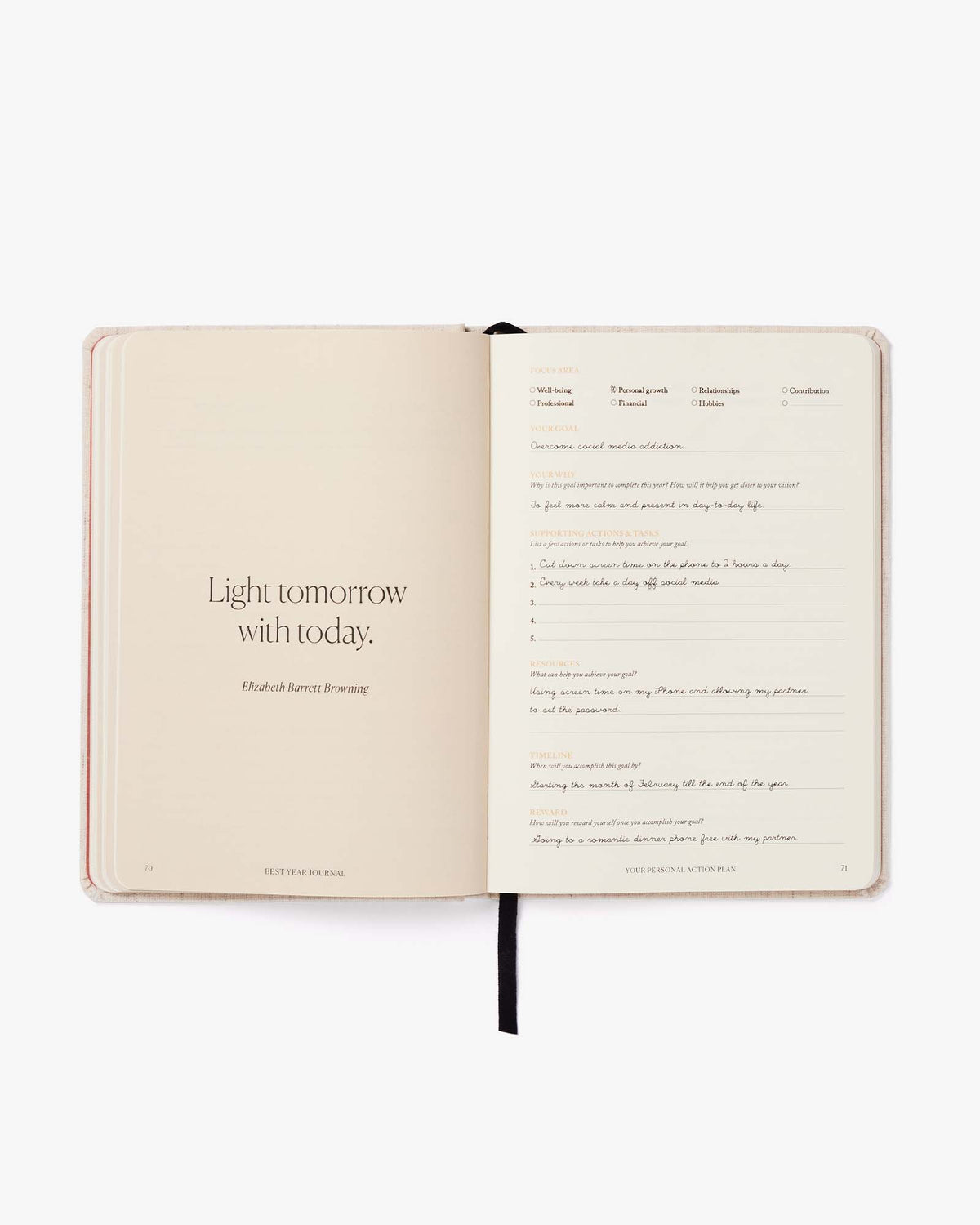 Green Best Year Journal by Intelligent Change, mindfulness journal with a clean cover, designed for reflection and goal setting.