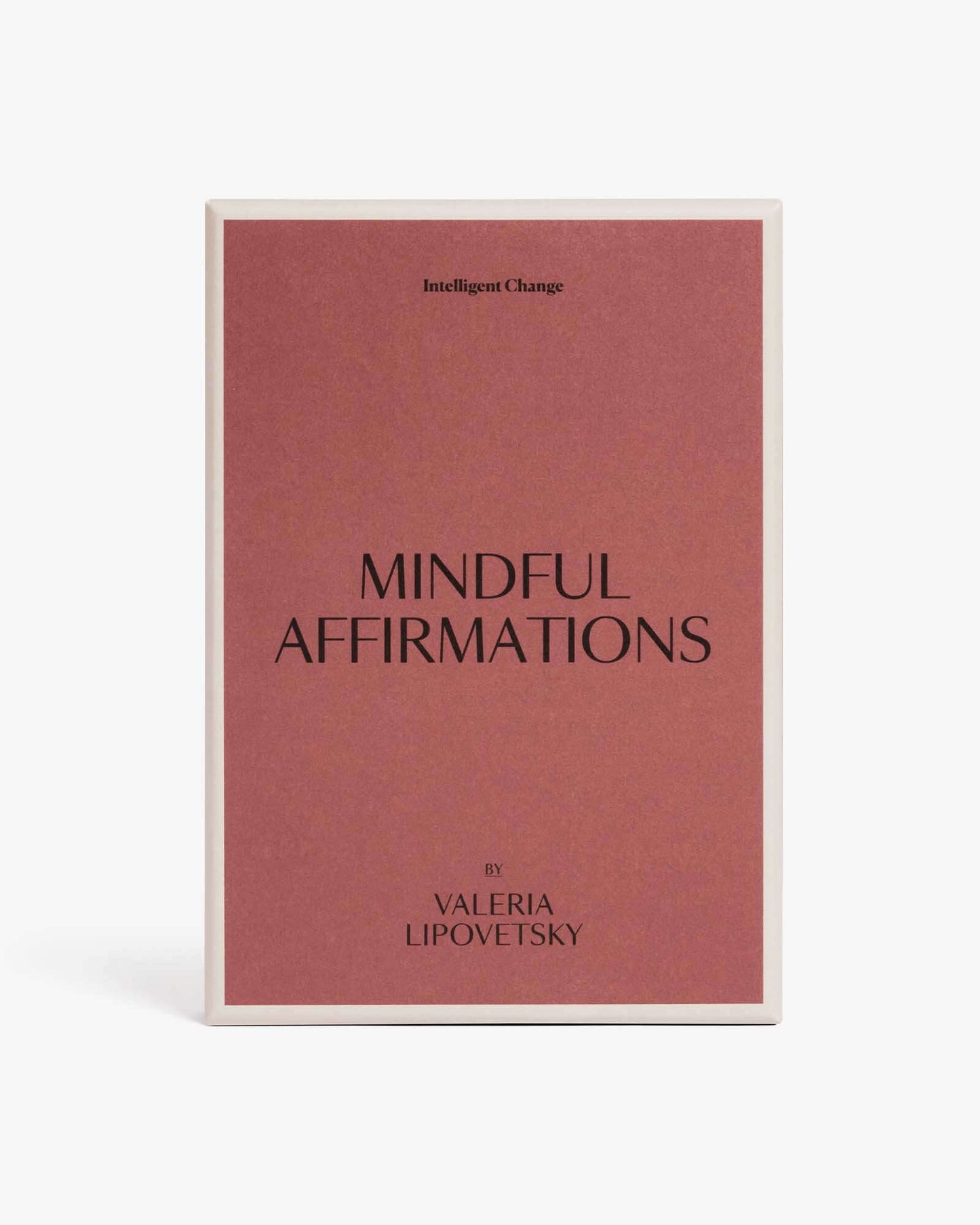 Mindful affirmations card deck for women by Valeria Lipovetsky from Intelligent Change, featuring inspiring messages and calming designs.