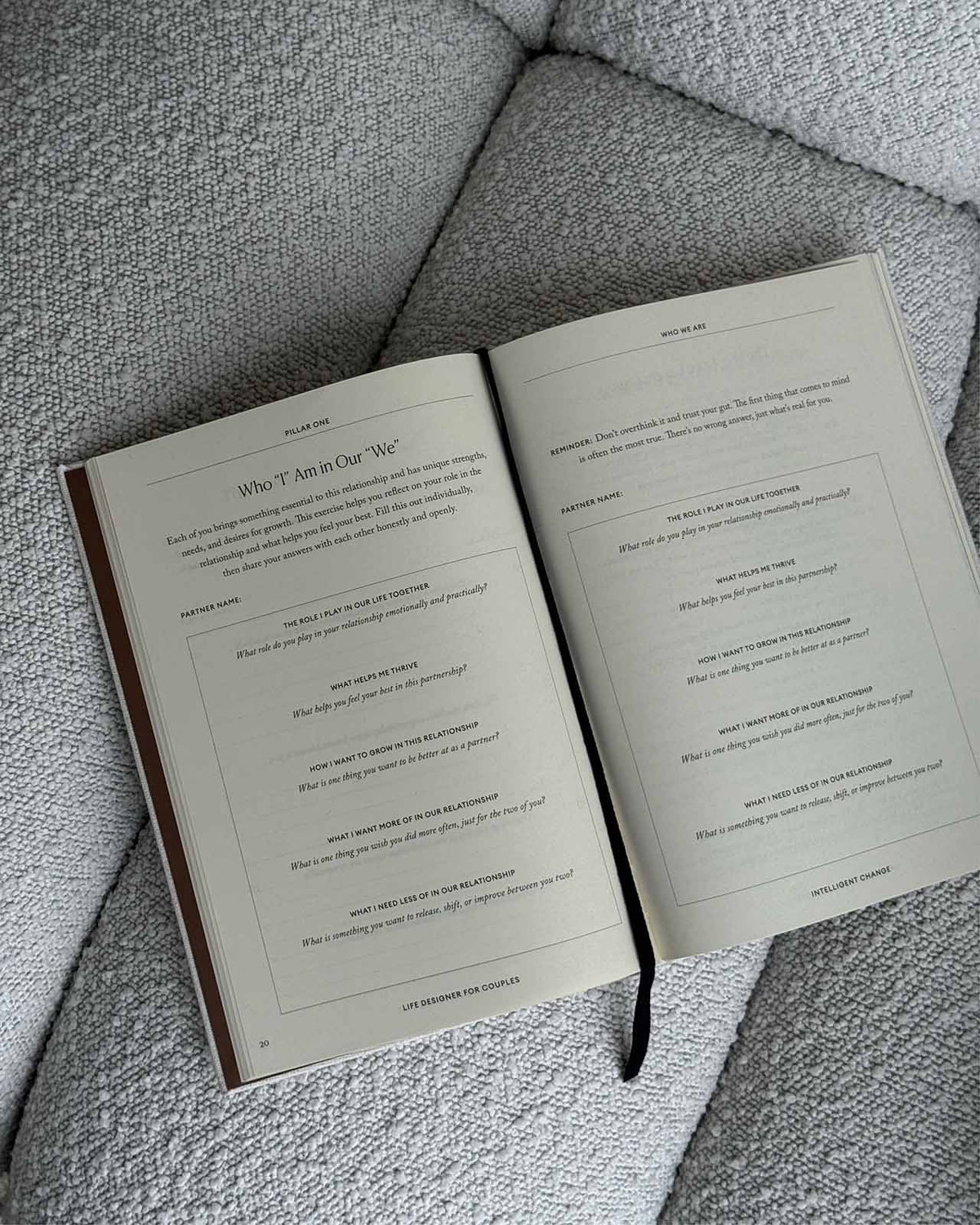 Life Designer Journal for Couples by Intelligent Change, featuring a closed hardcover journal with embossed title and couple-themed design.