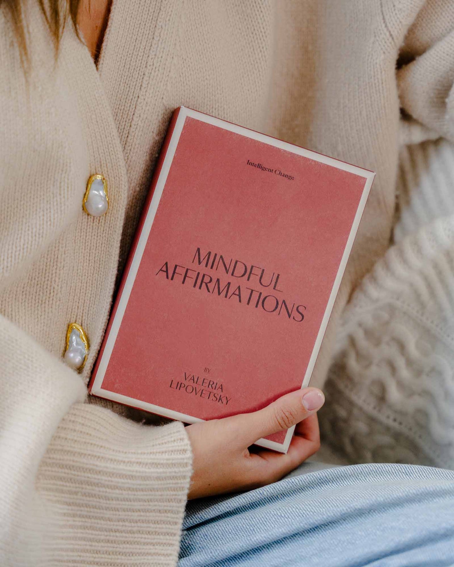 Women practicing mindful affirmations with the "Mindful Affirmations for Women" card deck by Valeria Lipovetsky, from Intelligent Change.