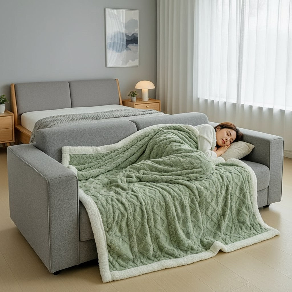Soft plush luxury flannel blanket by 2Dropme, cozy warm throw with a washable design, perfect for gifting or home use.