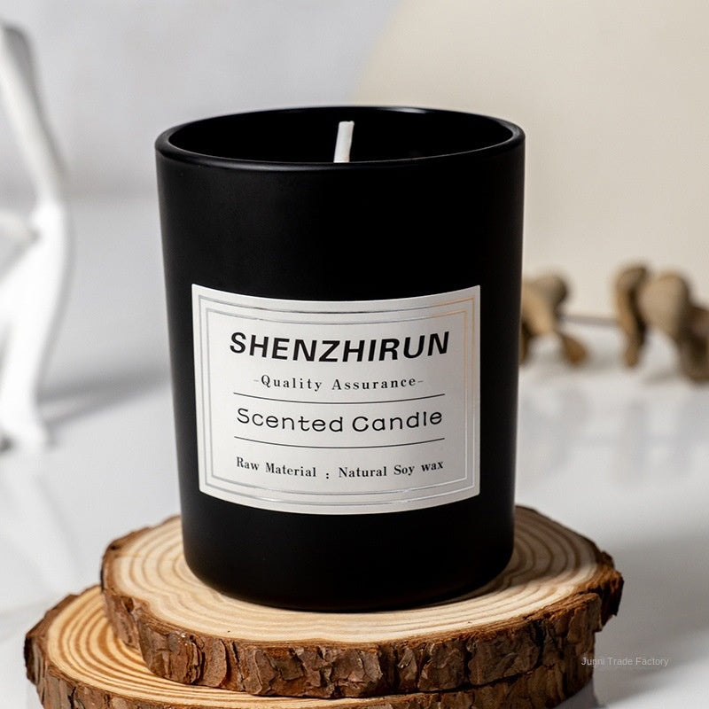 Mini aromatic scented candle by eprolo, soy wax with a decorative holder, ideal for home indoor desktop fragrance.