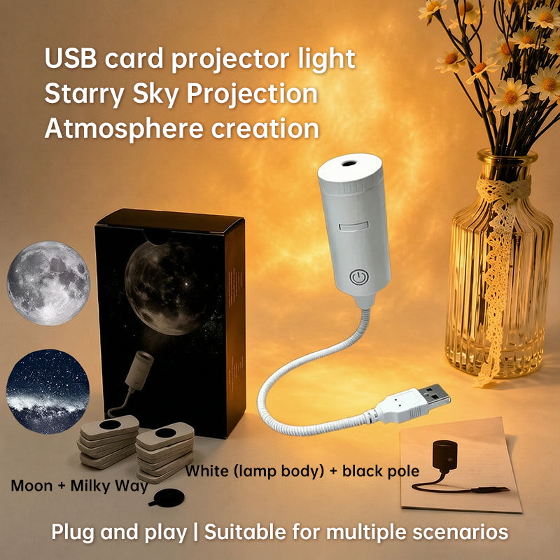 eprolo USB star projector displaying a calming starry night sky, ideal for relaxation and creating a soothing atmosphere.