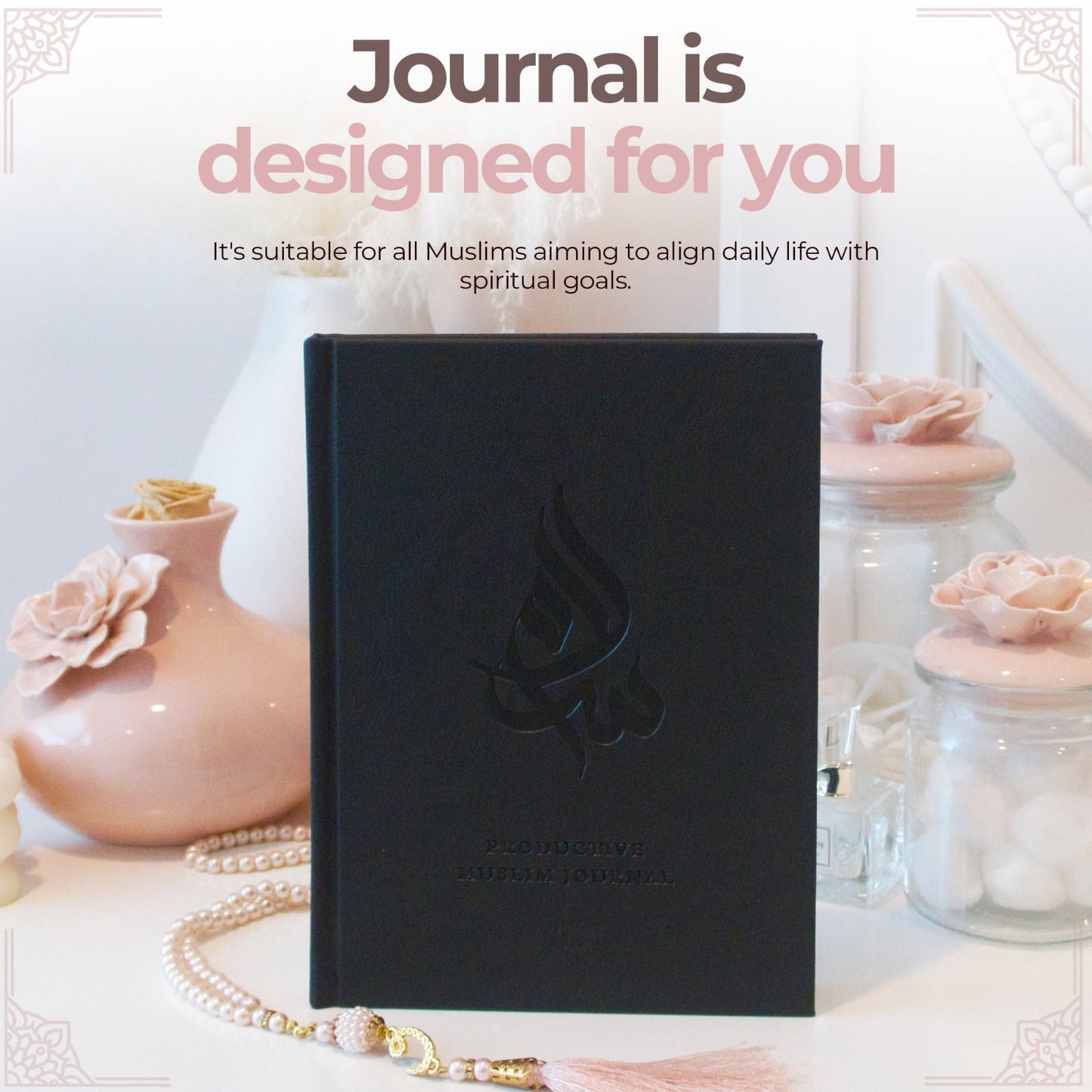 Salam Journal - The Ultimate Muslim Journal with elegant cover and lined pages for daily reflections and spiritual notes.