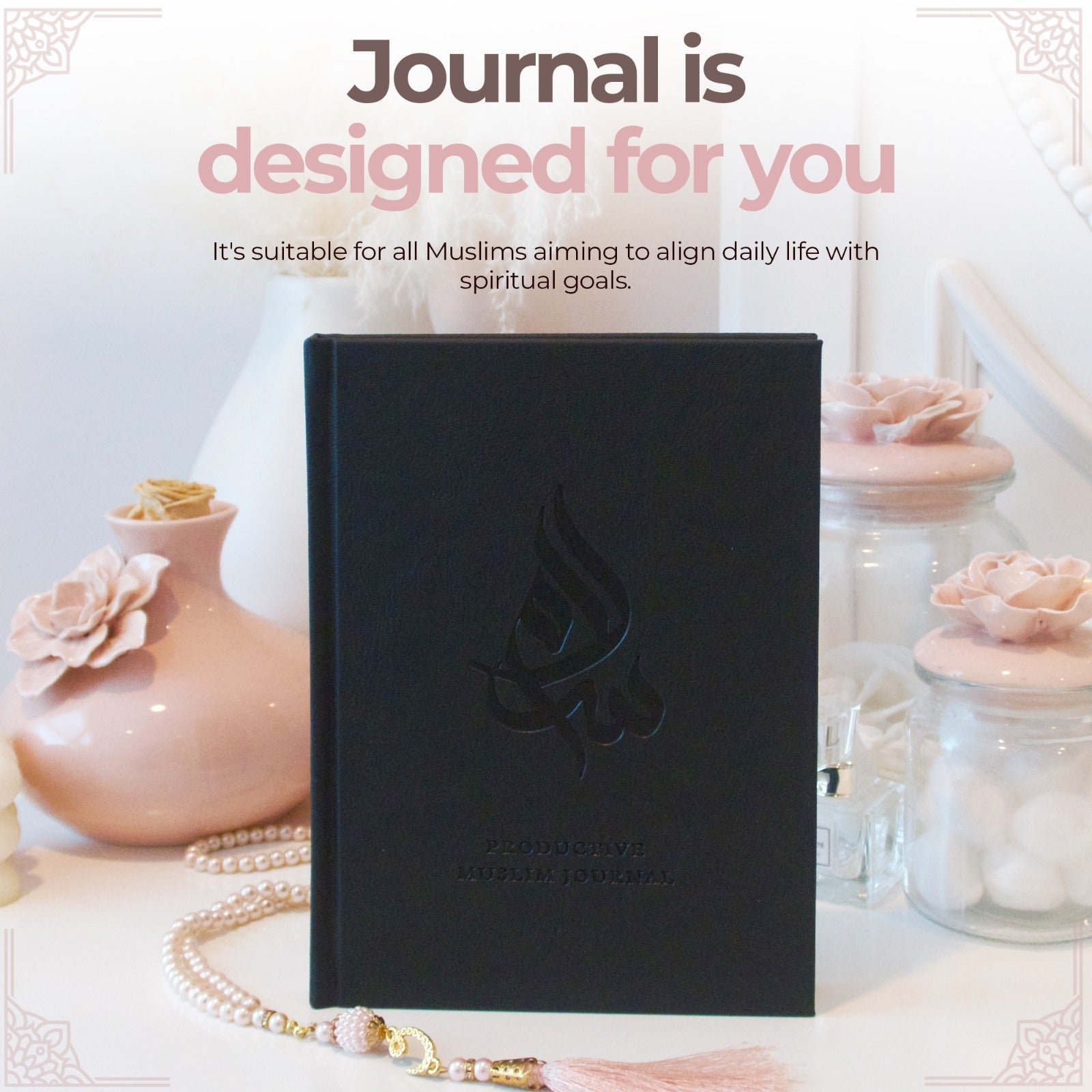 Salam Journal - The Ultimate Muslim Journal with elegant cover and lined pages for daily reflections and spiritual notes.