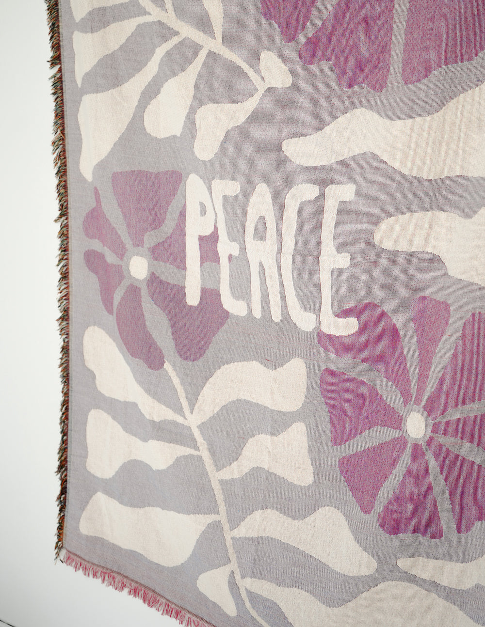 Elevated Faith Peace Throw Blanket with soft fabric and calming design, perfect for cozying up on the sofa or bed.