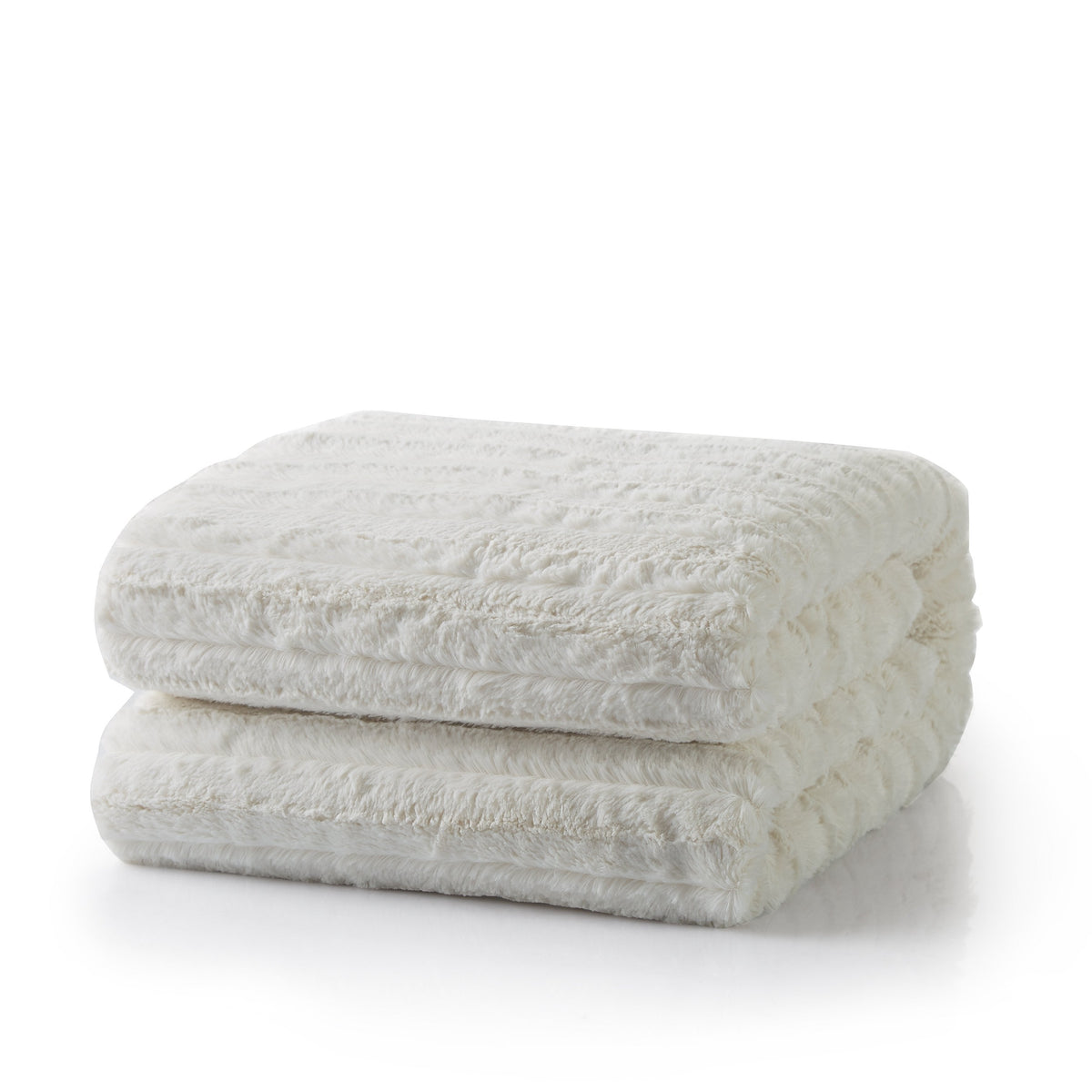 Tache White Ivory Polar Faux Fur with Sherpa throw blanket showcasing soft, plush fabric and cozy design for warmth and comfort.