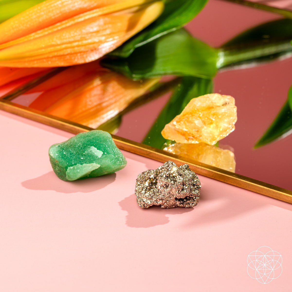 Decorative trio of home ornaments from Conscious Items' The Abundance Trio collection, featuring natural and artistic design elements.
